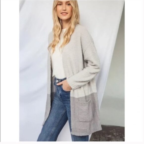 Thread & Supply Cloud Long Wrap Cardigan - Grey NWT - Picture 1 of 13